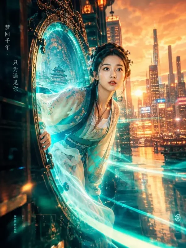 短剧《她来自十年后》海报 - 穿越重生题材 - 她带着十年的记忆回来，只想救一个人